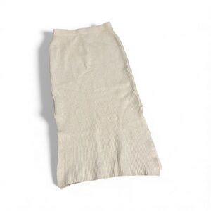 Princess Polly Cream Pencil Skirt with two side slits XS/S
